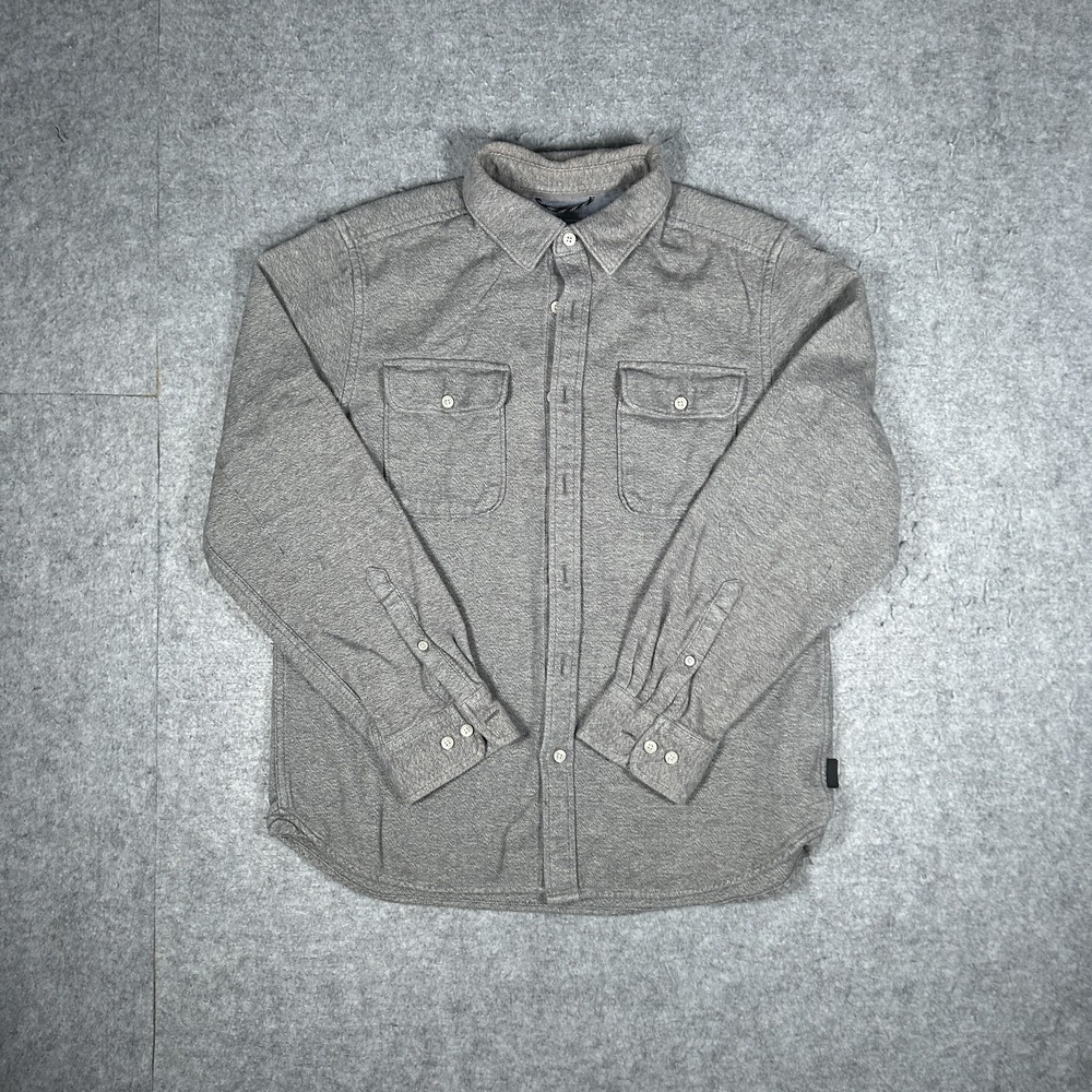 Vintage The North Face Button Down Shirt Mens Medium Grey Y2K Flannel Heather